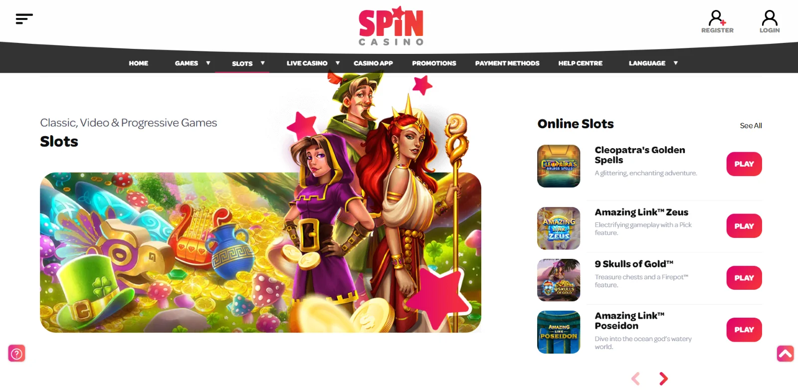 Spin casino slots